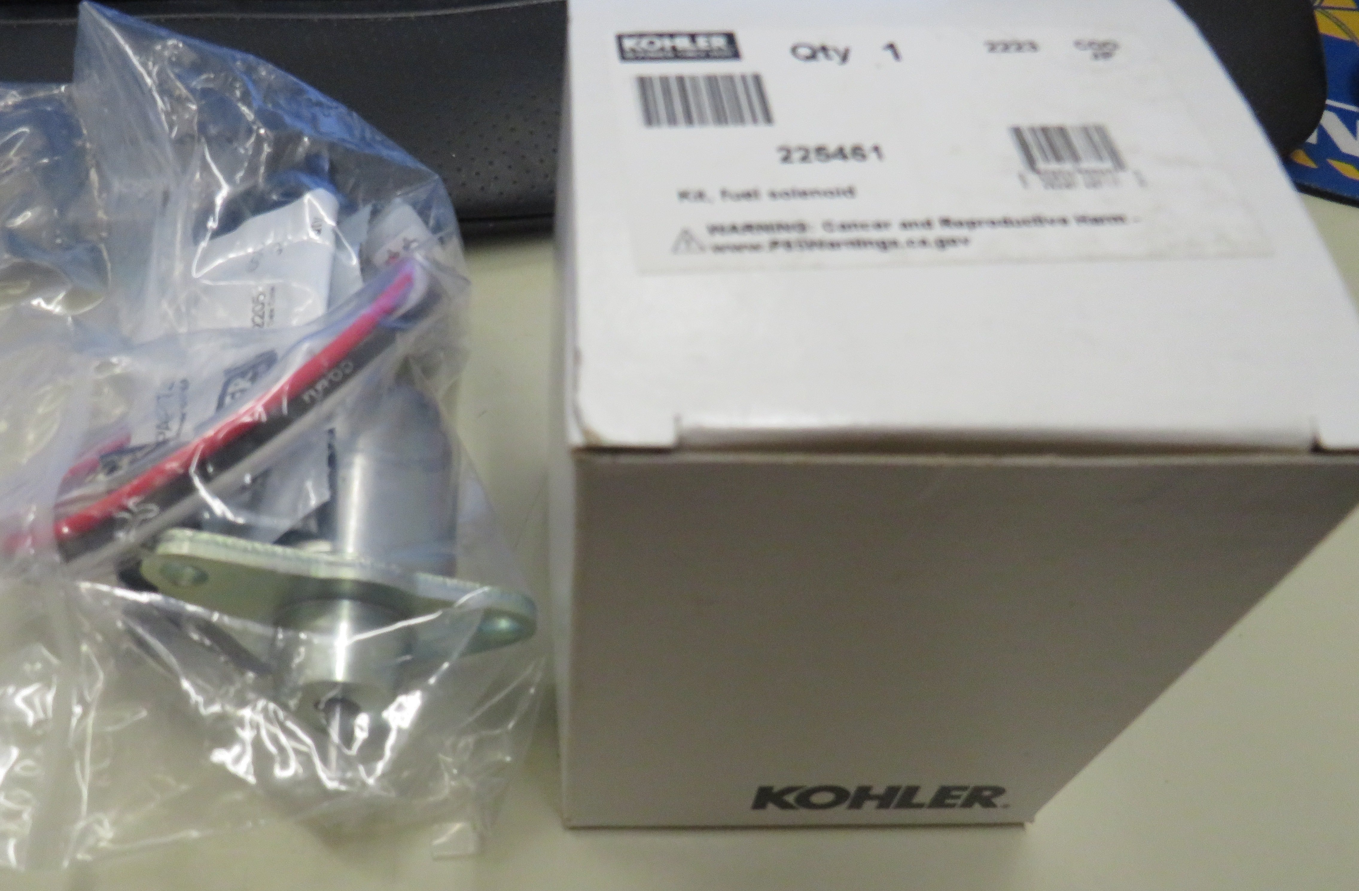 225461 Kohler Fuel Solenoid Kit, Includes O-Ring 224527 8/7/2024 THIS PART IS IN STOCK 8/7/2024