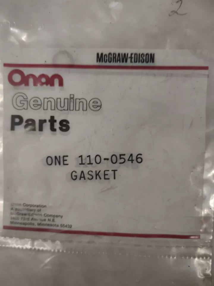 110-0546 Onan Glow Plug Gasket DJA Series 8/28/2024 THIS PART IS IN STOCK 8/28/2024