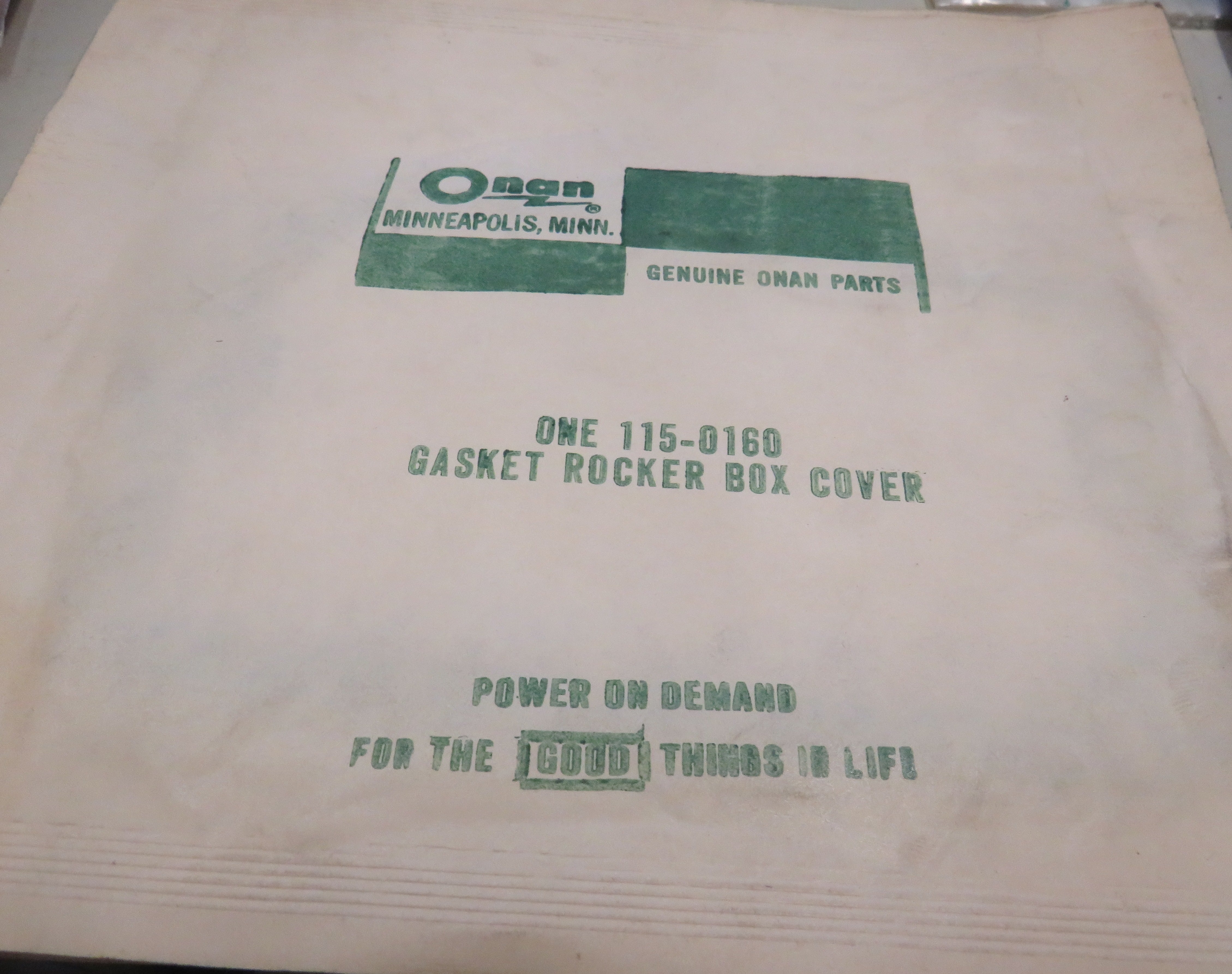 Onan 115-0160 Rocker Arm Cover Gasket (OBSOLETE) for DJA Genset (Spec A-V) 9/16/2024 THIS PART IS IN STOCK 9/16/2024