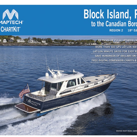 Block Island, RI to the Canadian Border Region 2, 18th Edition Richardson's Maptech Chartkit 5/30/2024 THIS CHART IS IN STOCK 5/30/2024