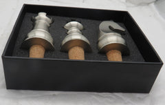 Authentic Models Aluminum Chess Bottle Stopper 3 Set BA006 OBSOLETE Discontinued NLA 