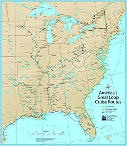 America's Great Loop Cruise Routes Mini-Map Waterproof Chart – Ess-Kay ...