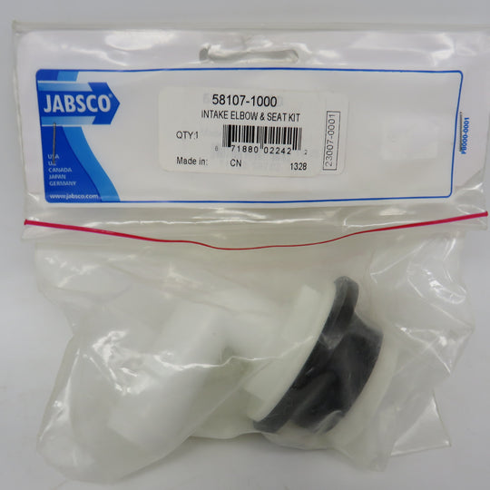 58107-1000 Jabsco Par Spud Elbow Assembly: Intake Seal & Elbow (Superseded 29048-0000) 3/15/2024 THIS PART IS IN STOCK 3/15/2024