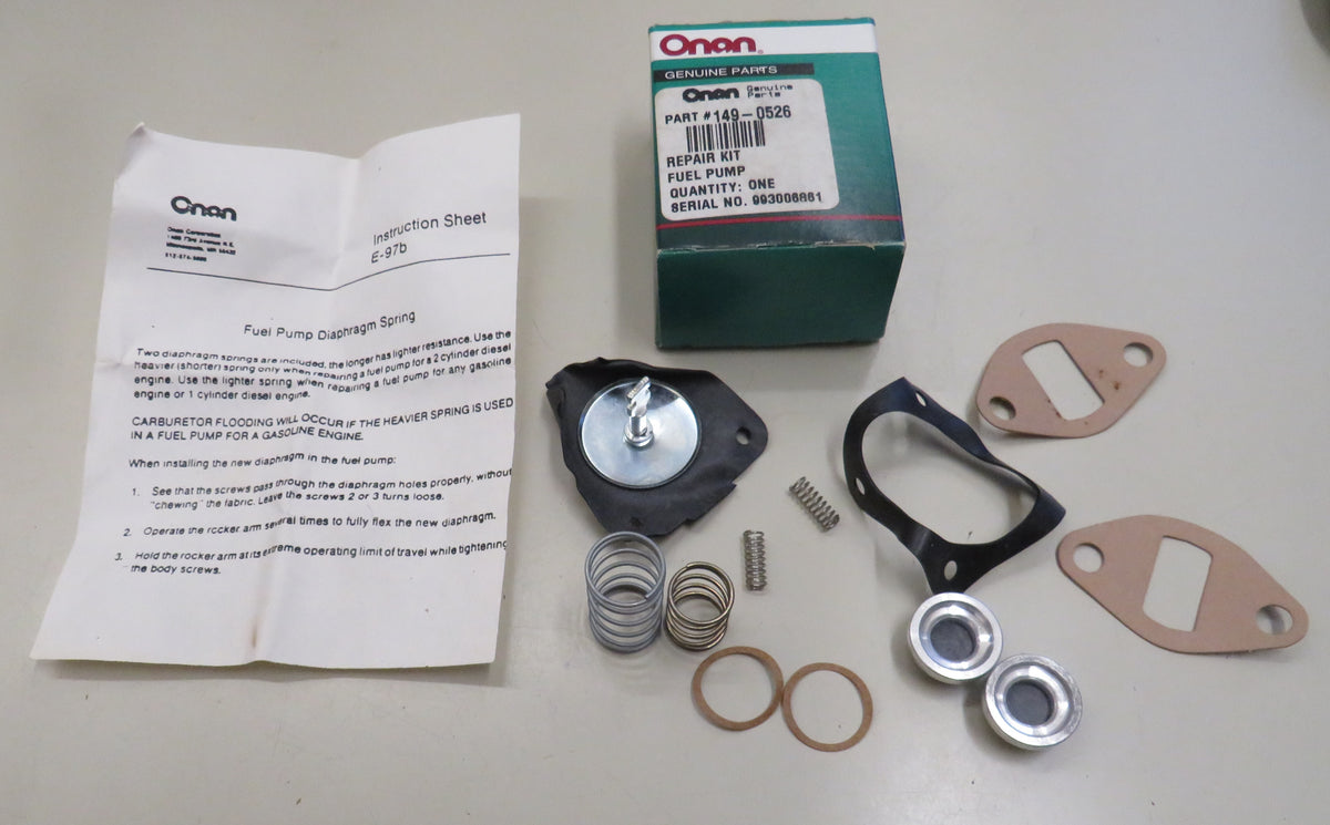 149-0526 Onan OBSOLETE Fuel Pump Rebuild Kit for CCK/CCKA/CCKB/RCCK/NB ...