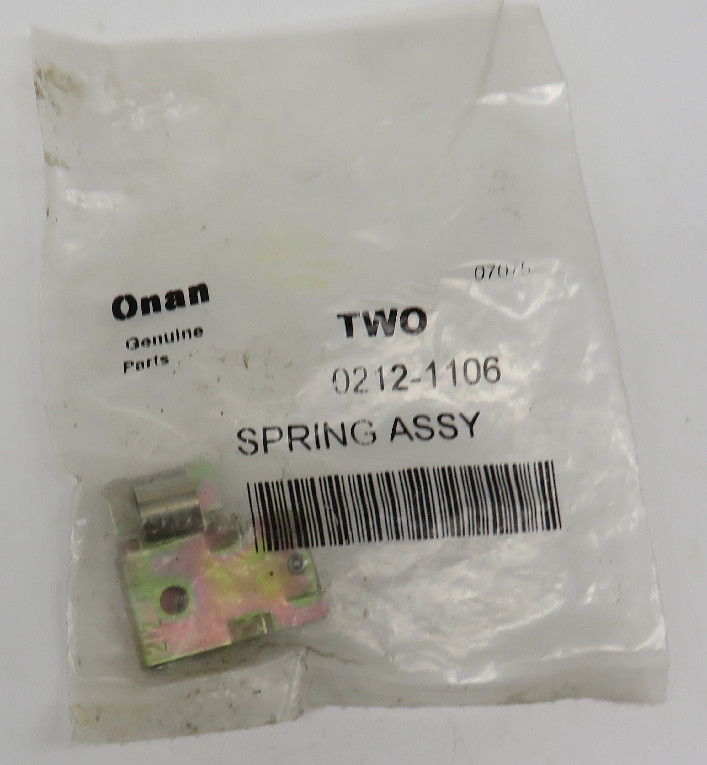 212-1106 Onan Spring Assembly (2pk) for 15KW 3/14/2024 THIS PART IS IN STOCK 3/14/2024