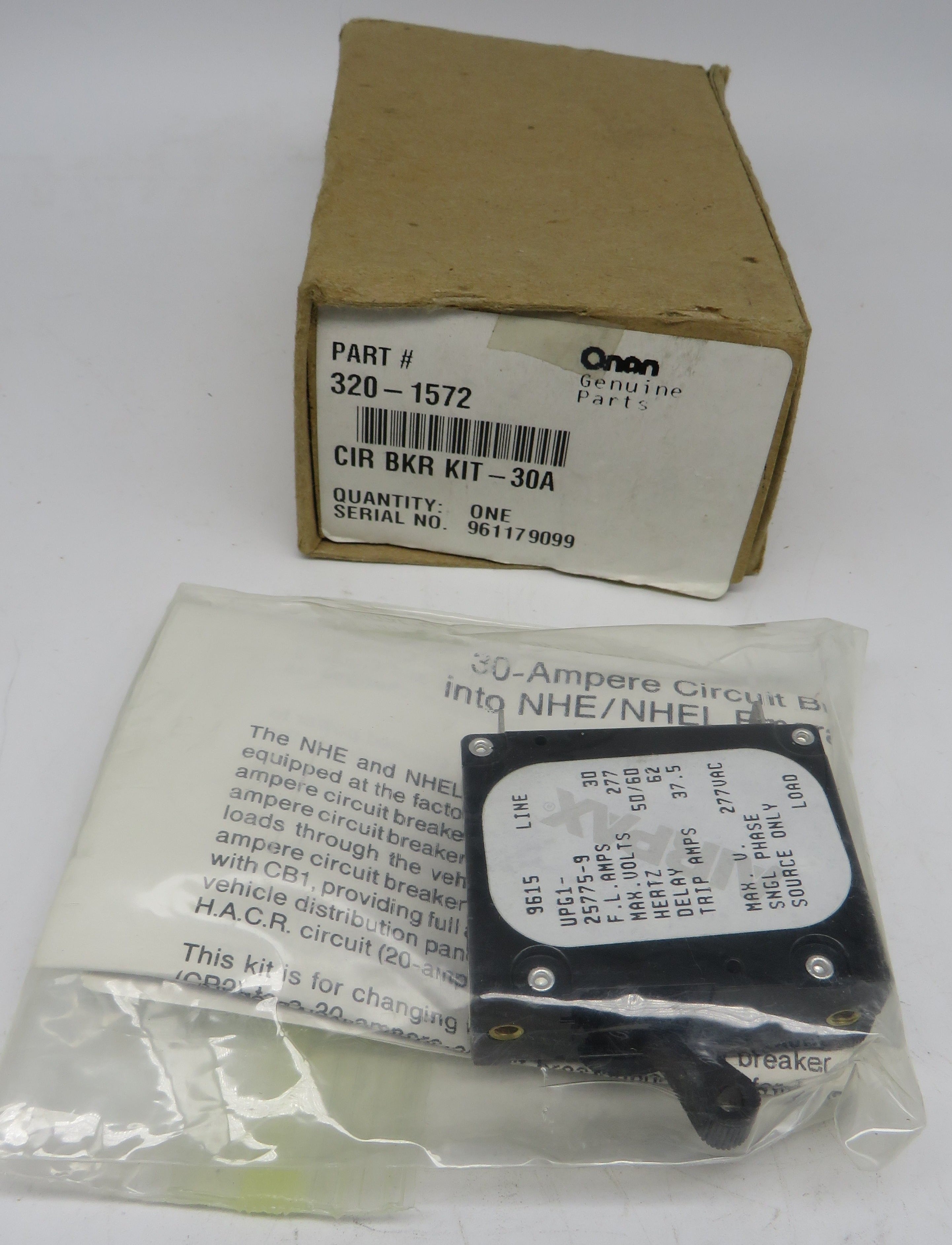 320-1572 Onan Circuit Breaker (Same as Onan 320-1323) Onan CM QG (Onan CMM EFI HGJAD) Commercial Mobile Accessories 