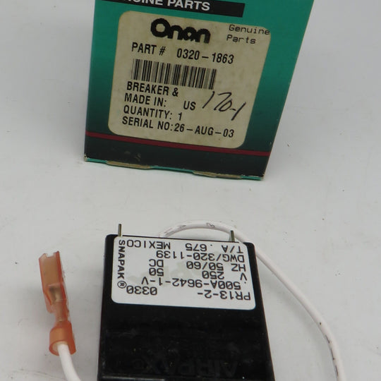 320-1863 Onan Circuit Breaker Assembly 8/7/2024 THIS PART IS IN STOCK as of 8/7/2024