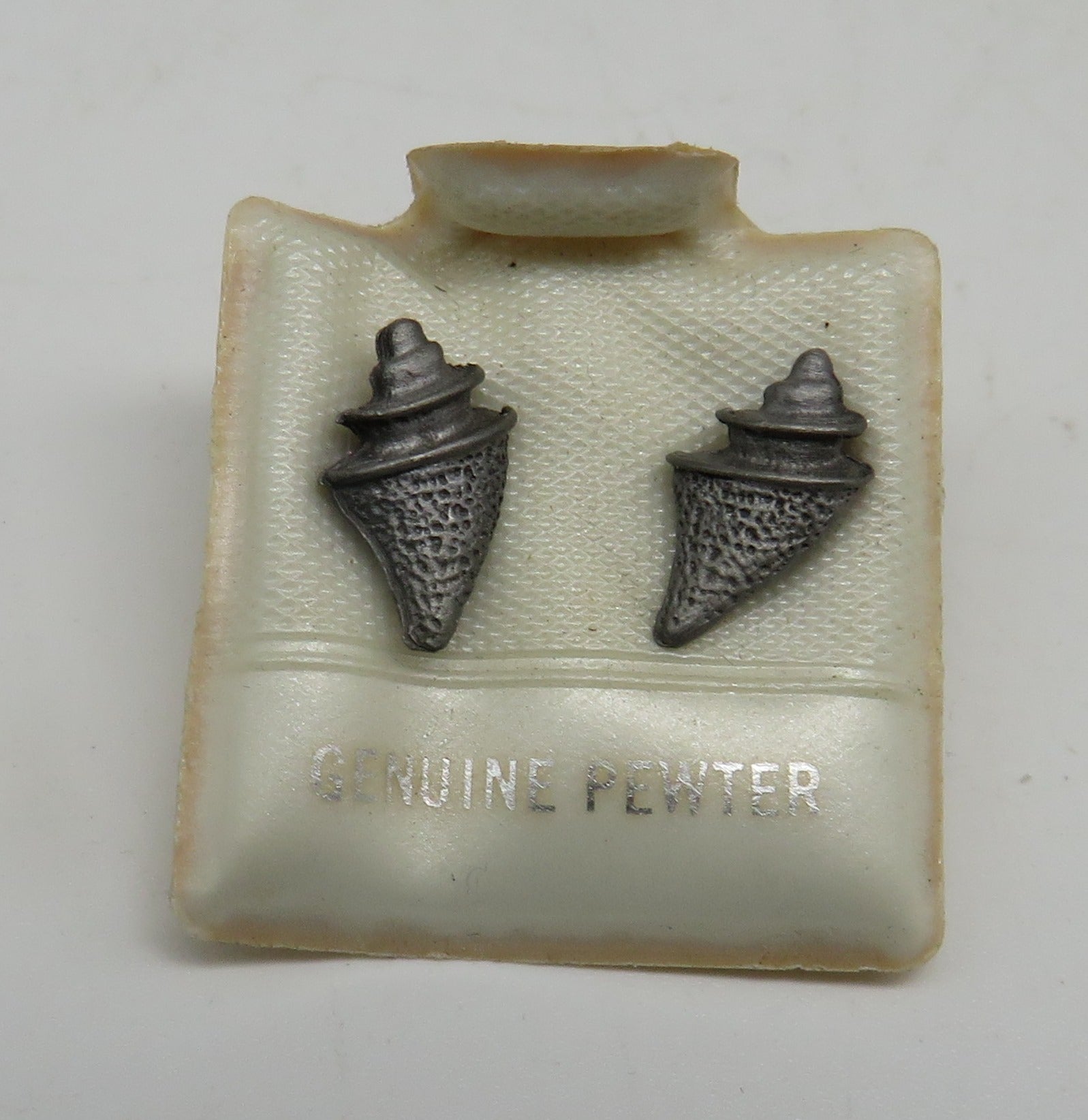 Pewter Sea Shell Hypo-Allergenic Pierced Post Earrings Style 1 12/16/2024 THIS ITEM IS IN STOCK 12/16/2024