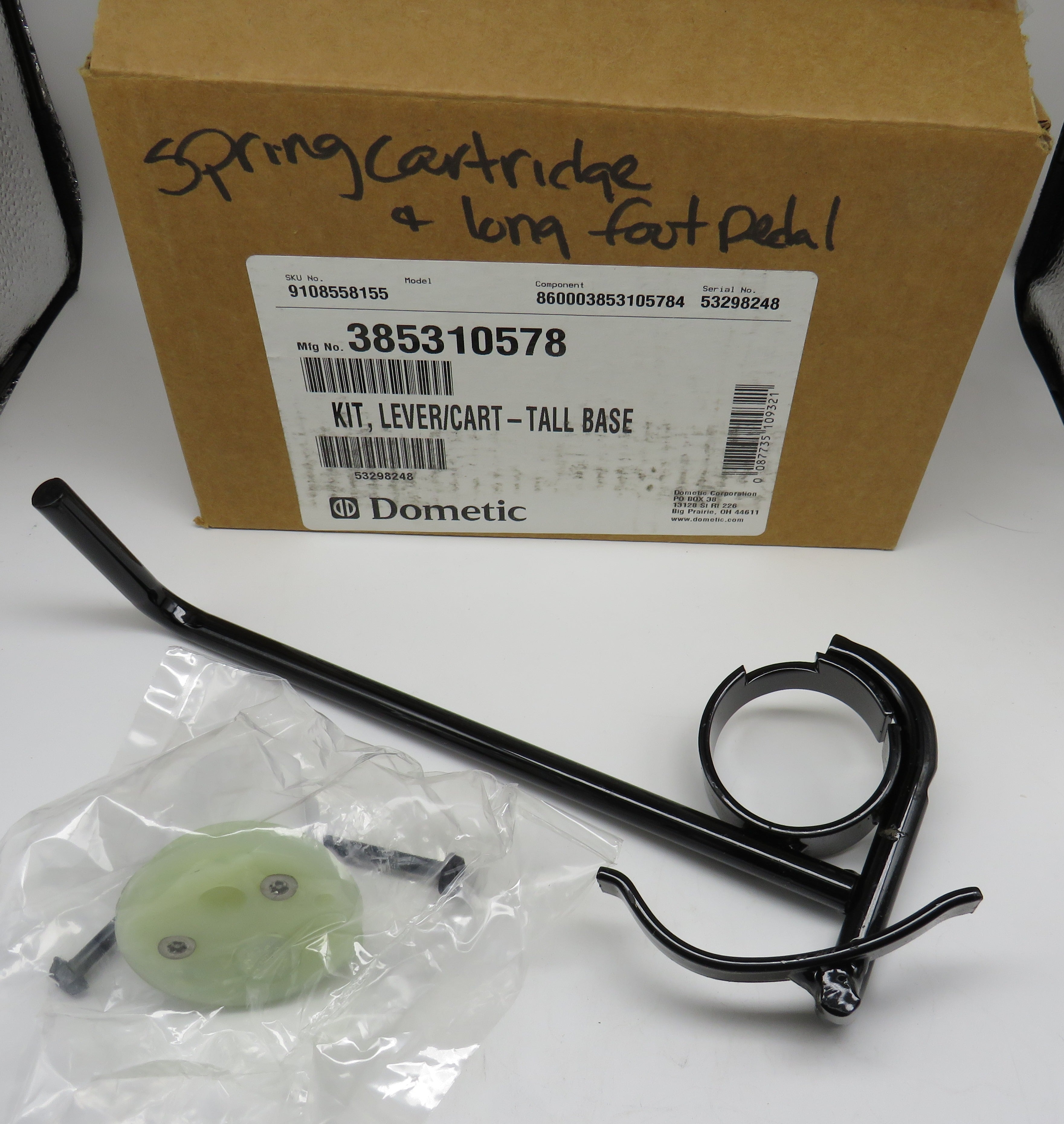 385310578 Sealand Dometic Long Base Flush Lever (Replaces 600340873) 6/5/2024 THIS PART IS IN STOCK 6/5/2024