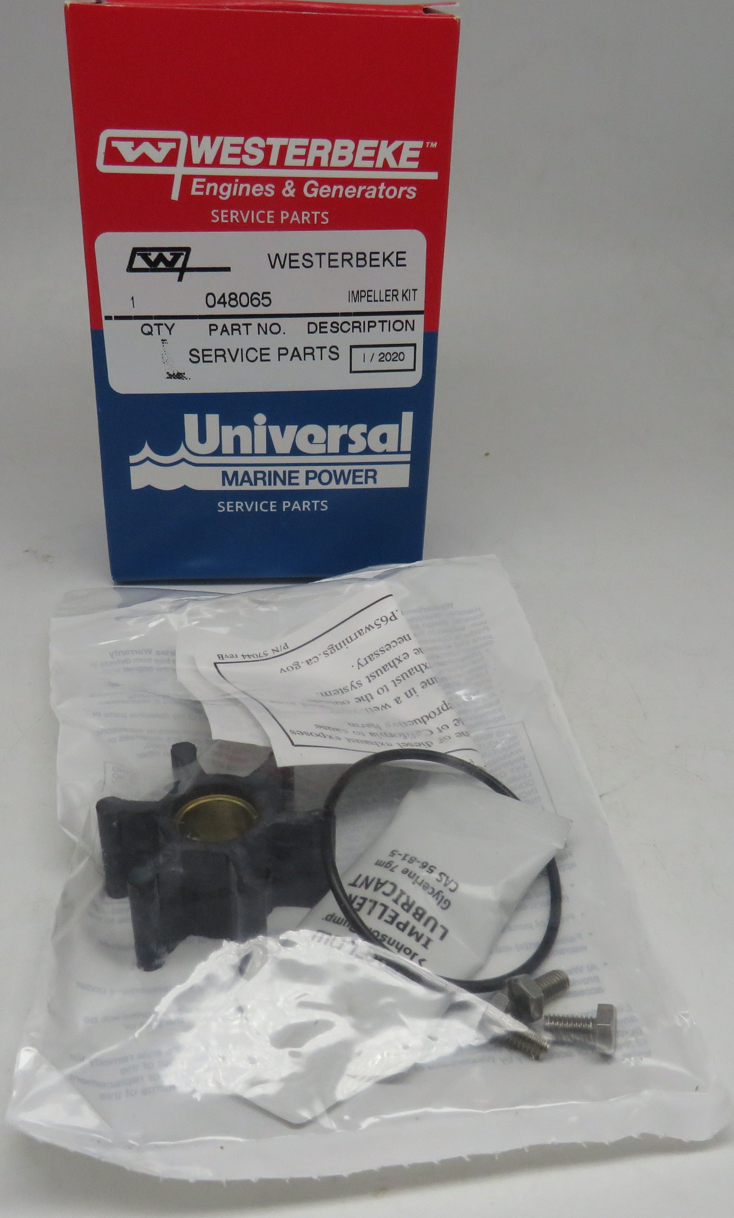 Westerbeke 48065 Impeller Service Kit MVP3 (46814 Pump) Universal Marine Power 12/12/2024 THIS PART IS IN STOCK 12/12/2024